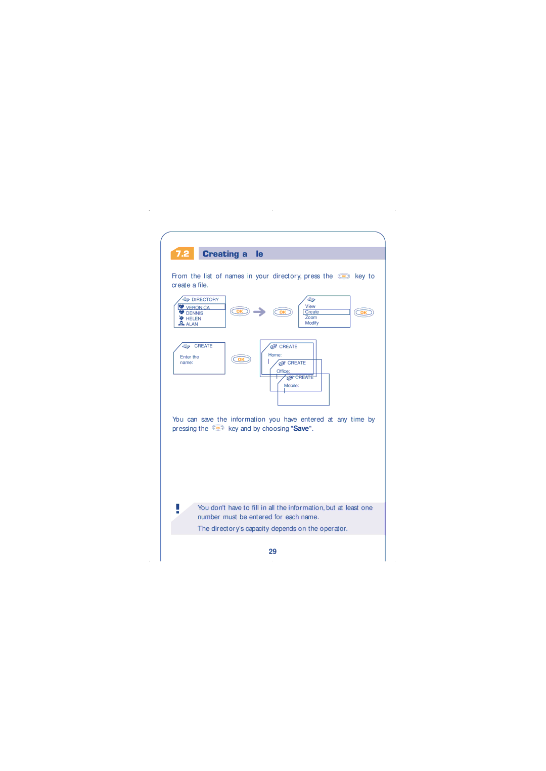 Alcatel Carrier Internetworking Solutions 310 manual Creating a ﬁle, Key to 