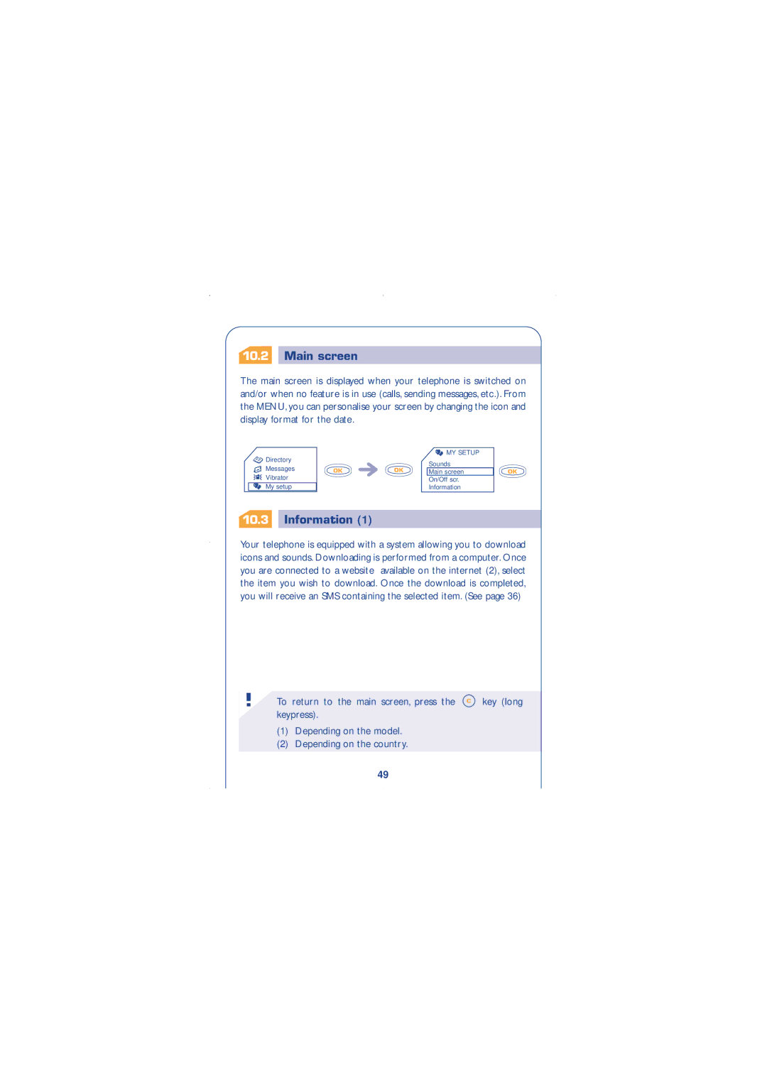 Alcatel Carrier Internetworking Solutions 310 manual Main screen, Information 