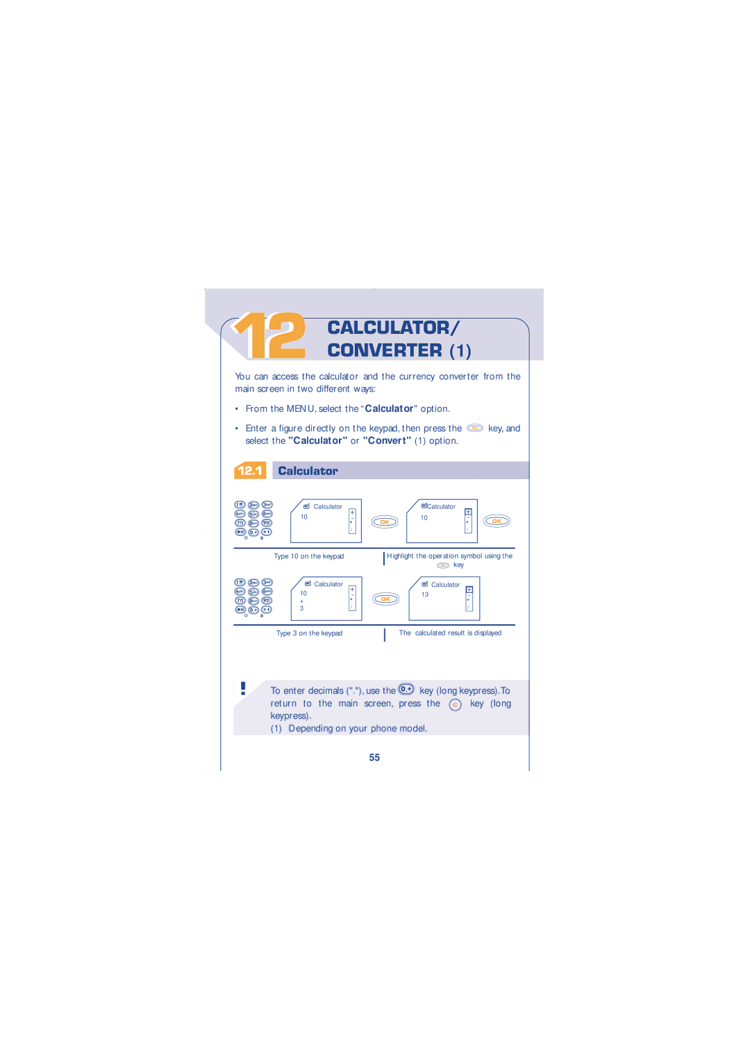 Alcatel Carrier Internetworking Solutions 310 manual CALCULATOR/ Converter, Select the Calculator or Convert 1 option 