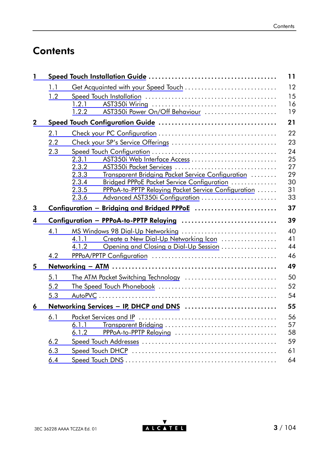 Alcatel Carrier Internetworking Solutions 350I manual Contents 