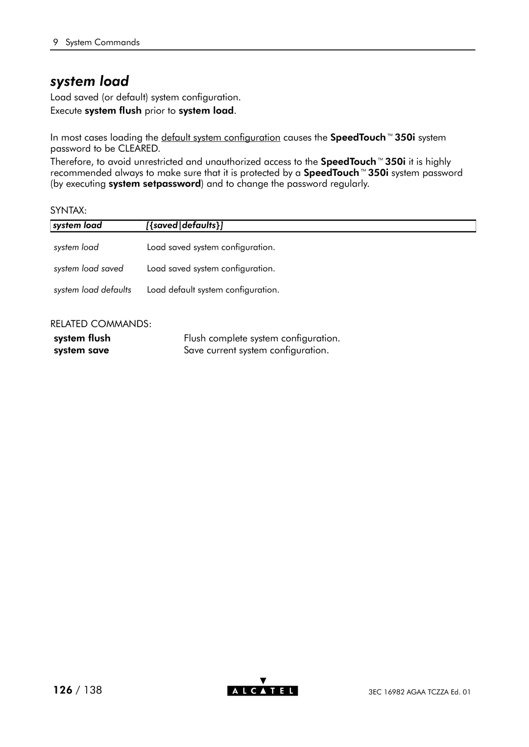 Alcatel Carrier Internetworking Solutions 350I manual System load 