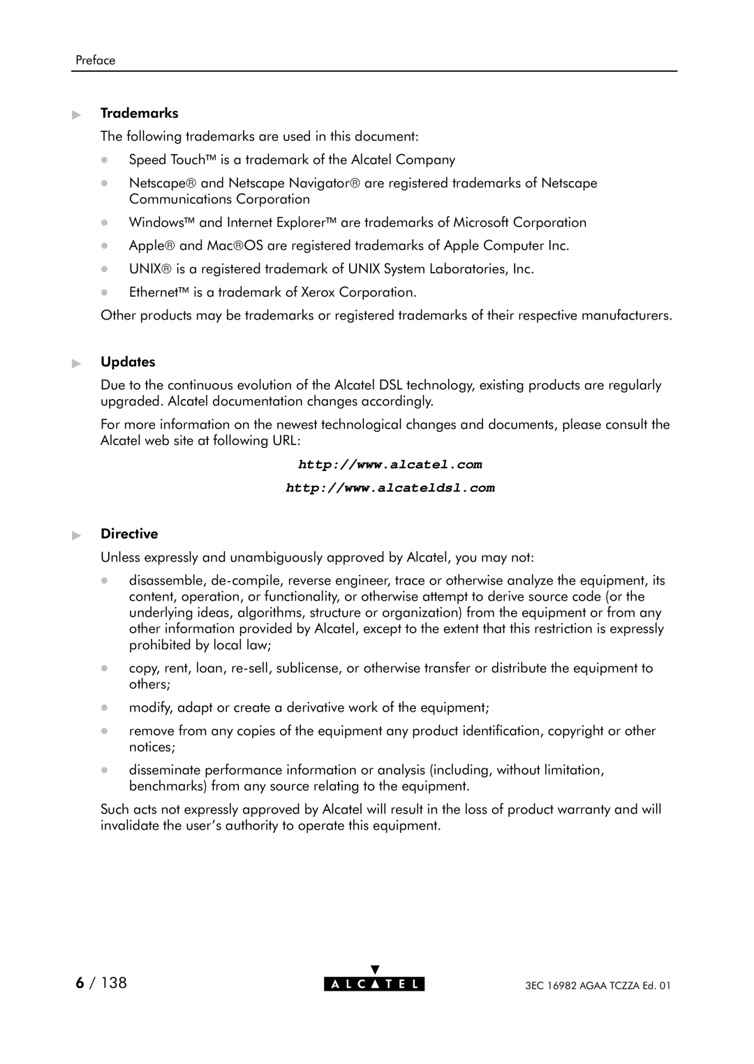 Alcatel Carrier Internetworking Solutions 350I manual Preface 