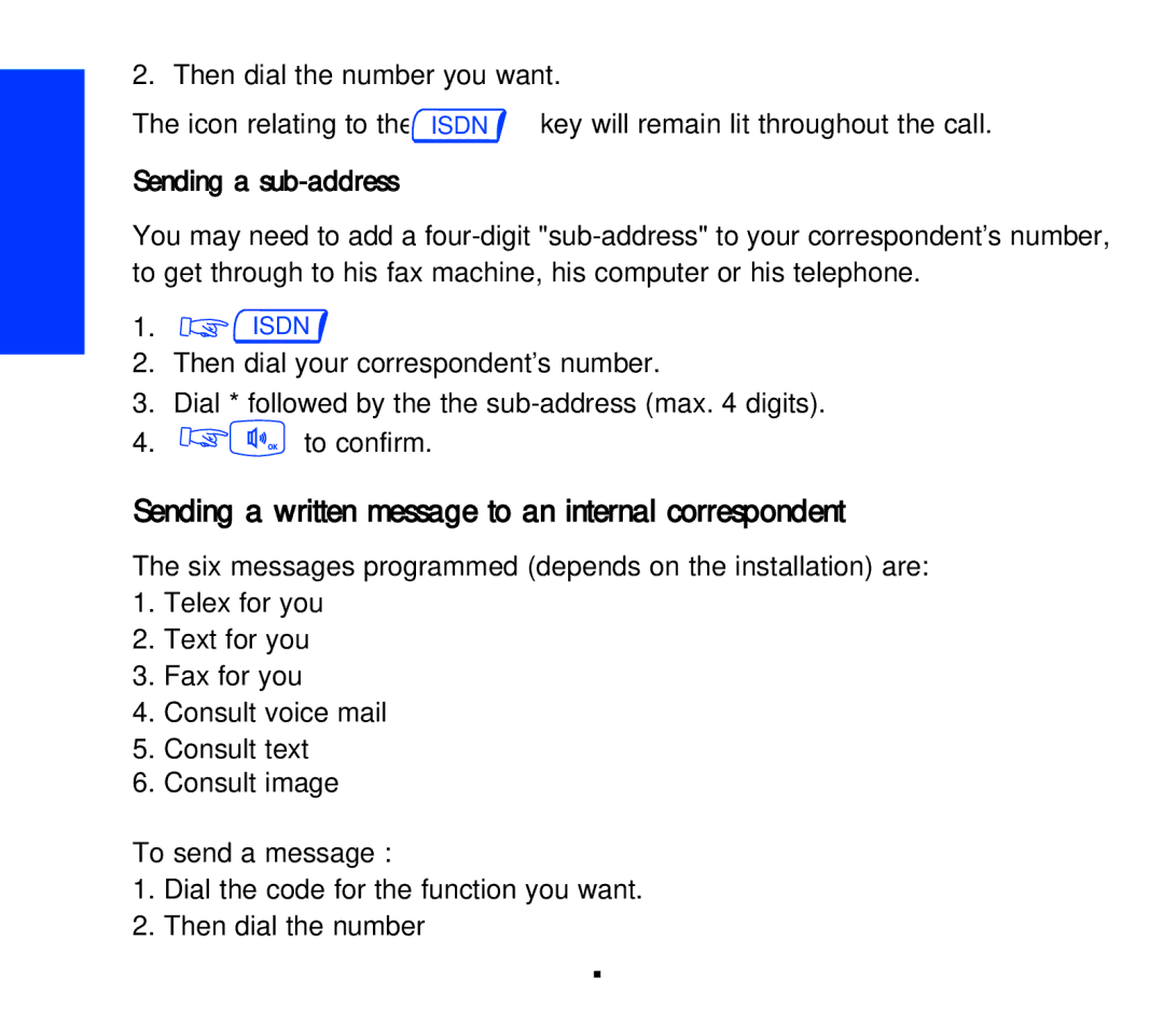 Alcatel Carrier Internetworking Solutions 3AK 19522 manual Sending a written message to an internal correspondent 