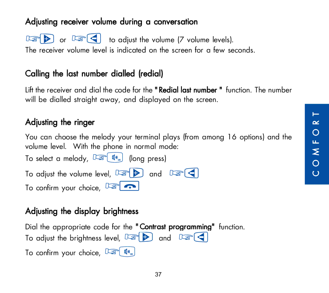 Alcatel Carrier Internetworking Solutions 3AK 19522 Adjusting receiver volume during a conversation, Adjusting the ringer 