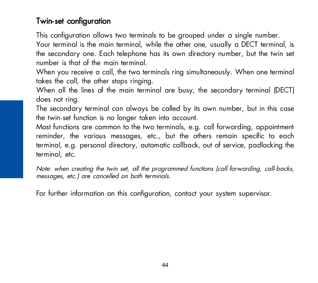 Alcatel Carrier Internetworking Solutions 3AK 19522 manual Twin-set configuration 