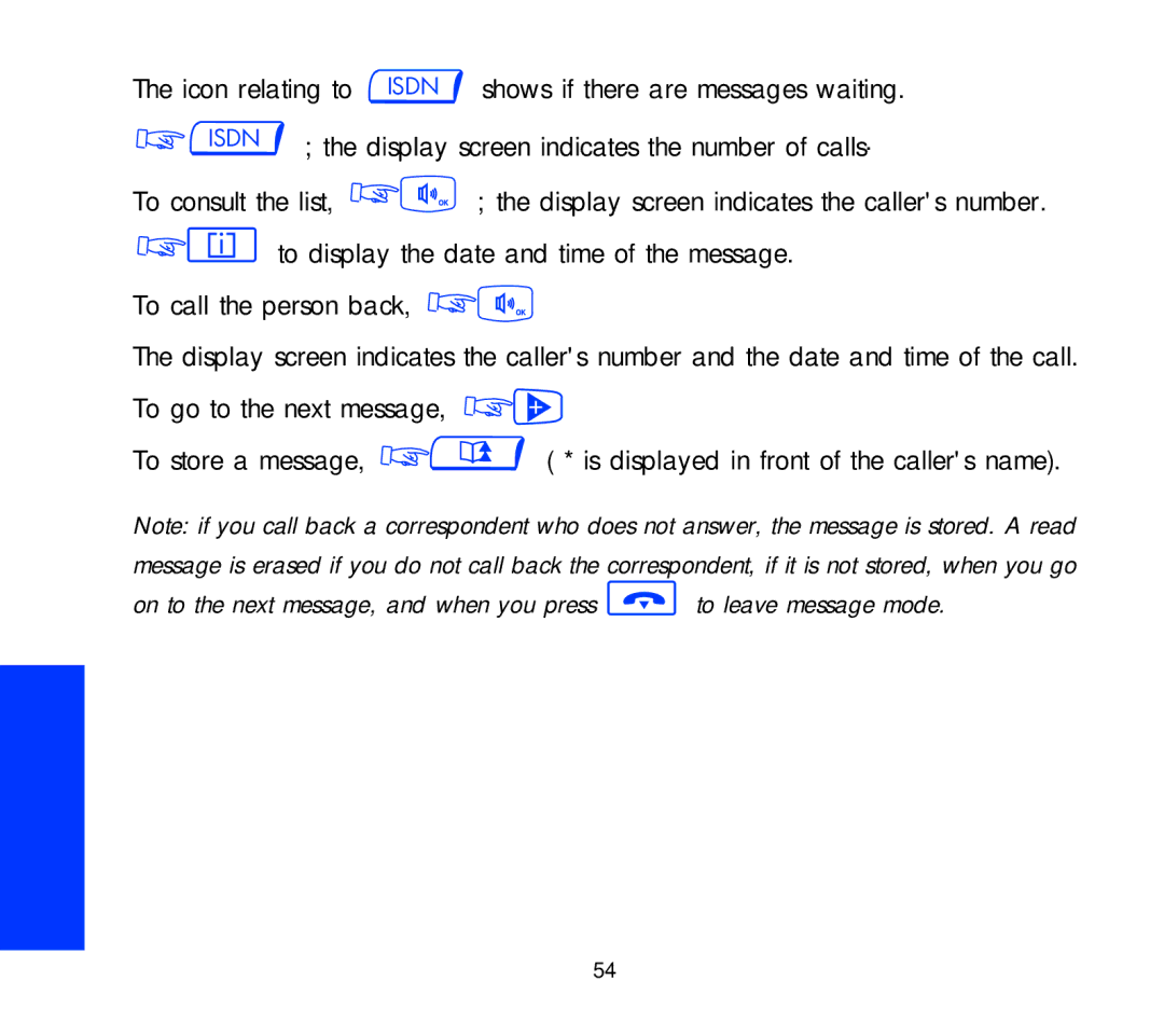 Alcatel Carrier Internetworking Solutions 3AK 19522 manual Icon relating to Isdn Shows if there are messages waiting 