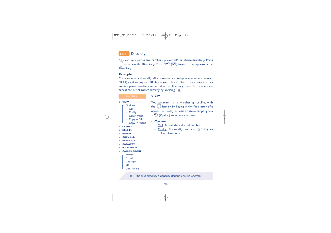 Alcatel Carrier Internetworking Solutions 4038, 4068, 4039 manual Directory, Example, View, Options 