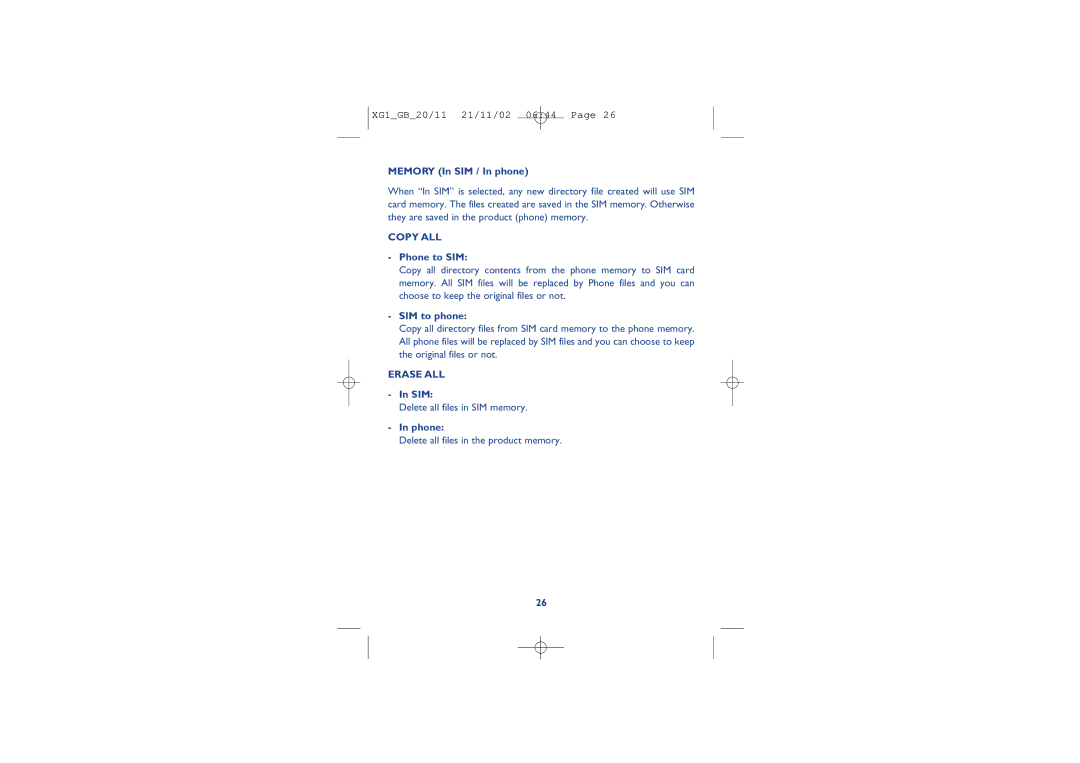 Alcatel Carrier Internetworking Solutions 4039, 4068, 4038 manual Copy ALL, Erase ALL 