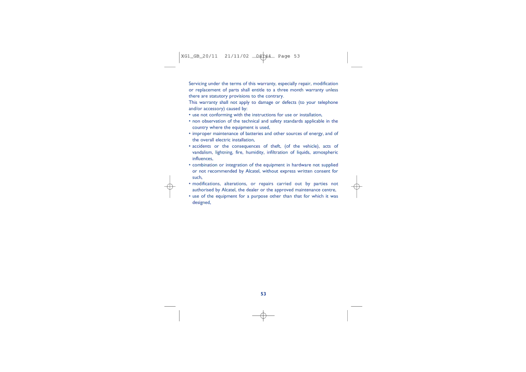 Alcatel Carrier Internetworking Solutions 4039, 4068, 4038 manual XG1GB20/11 21/11/02 0644 