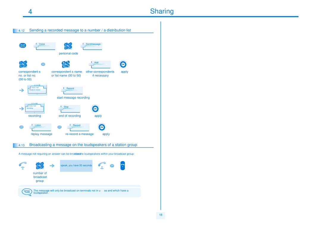 Alcatel Carrier Internetworking Solutions 4039, 4068 manual Other correspondents, If necessary, Start message recording 