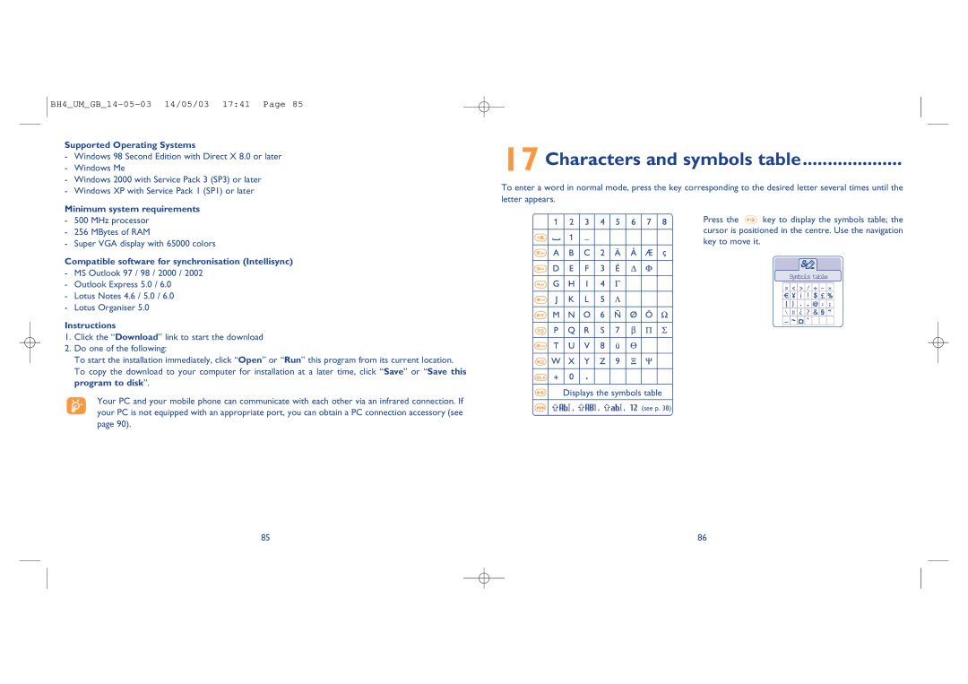 Alcatel Carrier Internetworking Solutions 535-735 Characters and symbols table, Supported Operating Systems, Instructions 