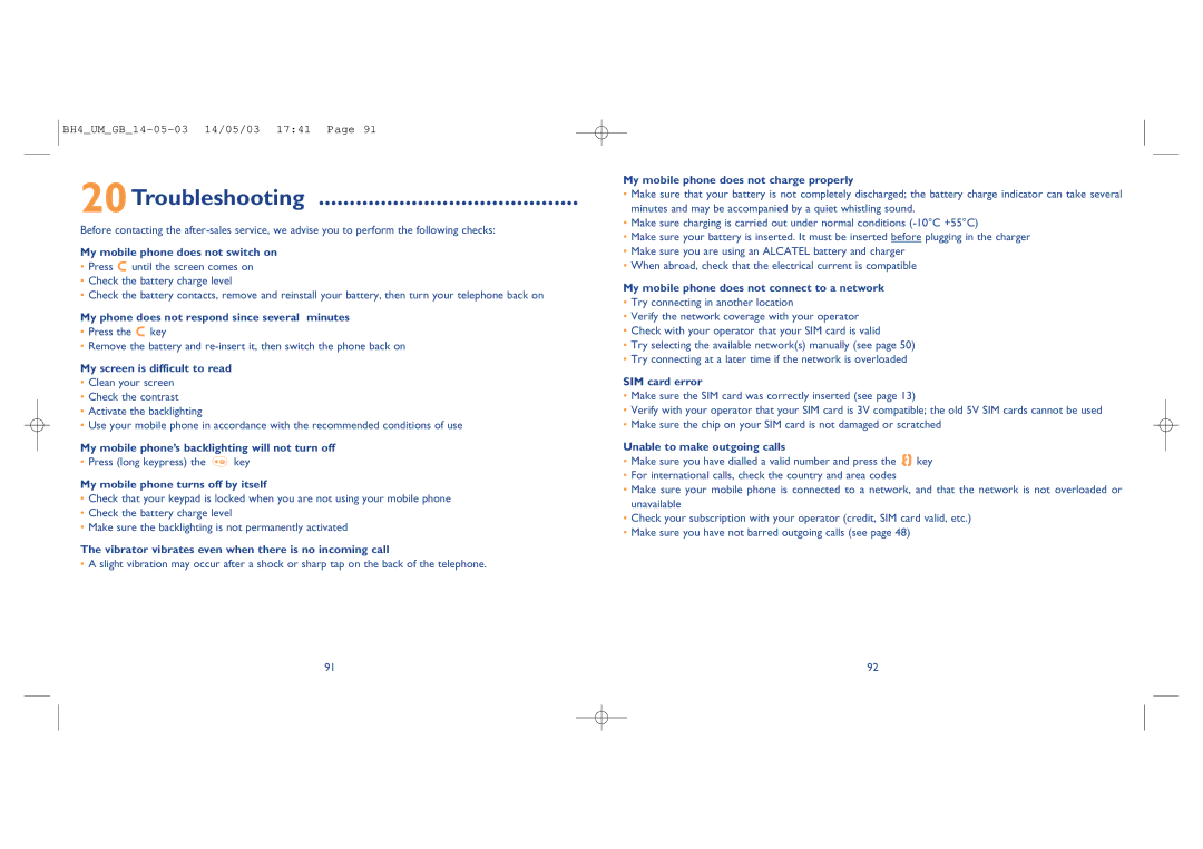 Alcatel Carrier Internetworking Solutions 535-735 manual 20Troubleshooting 