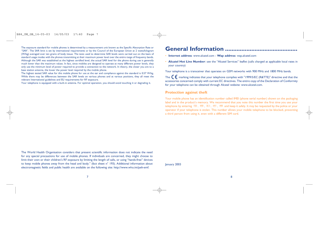 Alcatel Carrier Internetworking Solutions 535-735 manual General Information, Protection against theft 