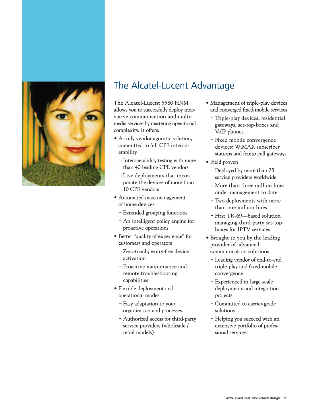 Alcatel Carrier Internetworking Solutions 5580 manual The Alcatel-Lucent Advantage 