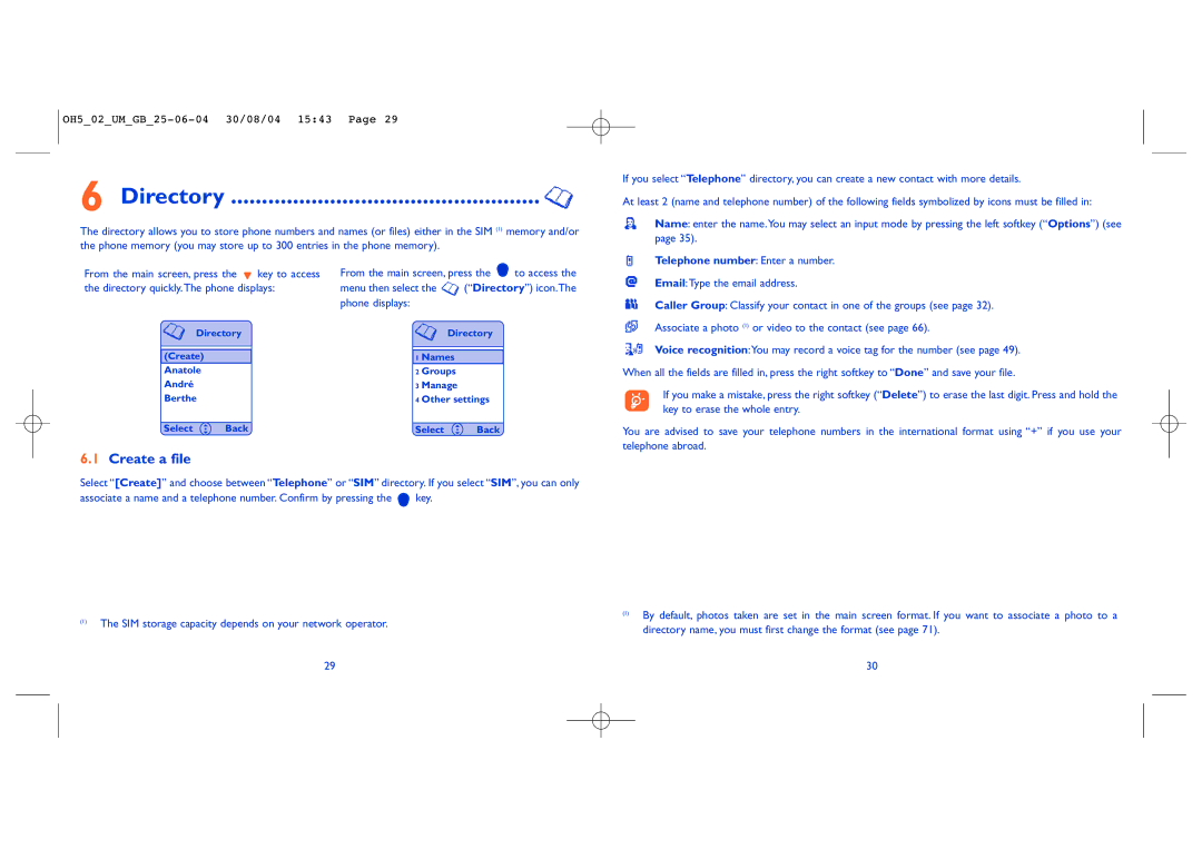 Alcatel Carrier Internetworking Solutions 835 manual Directory, Create a file 