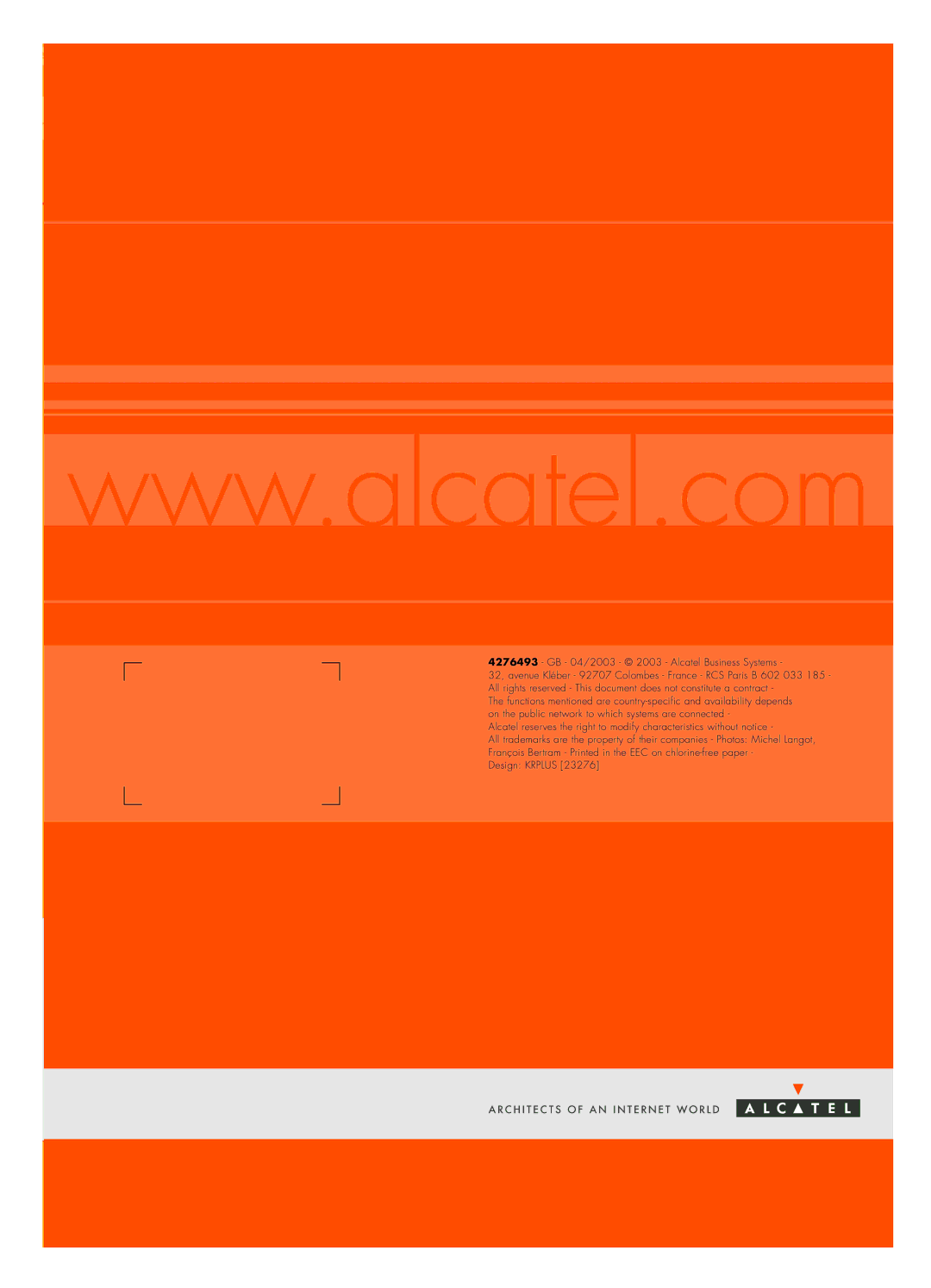 Alcatel Carrier Internetworking Solutions AEND_0307269 manual 