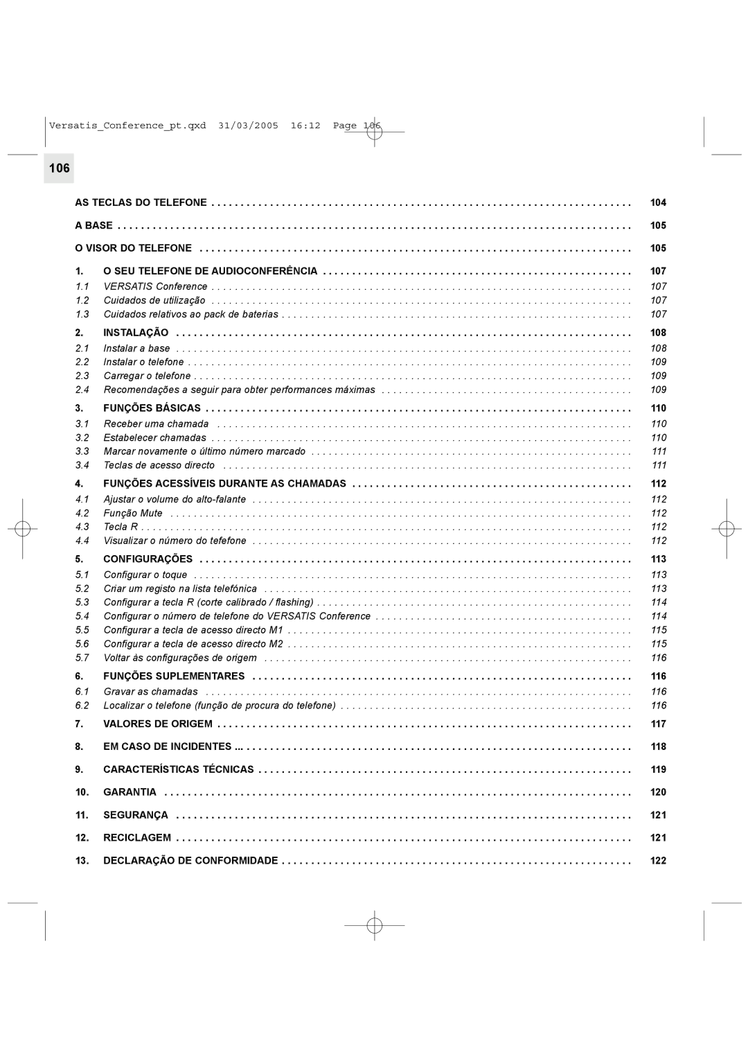 Alcatel Carrier Internetworking Solutions Conference Phone manual 106 