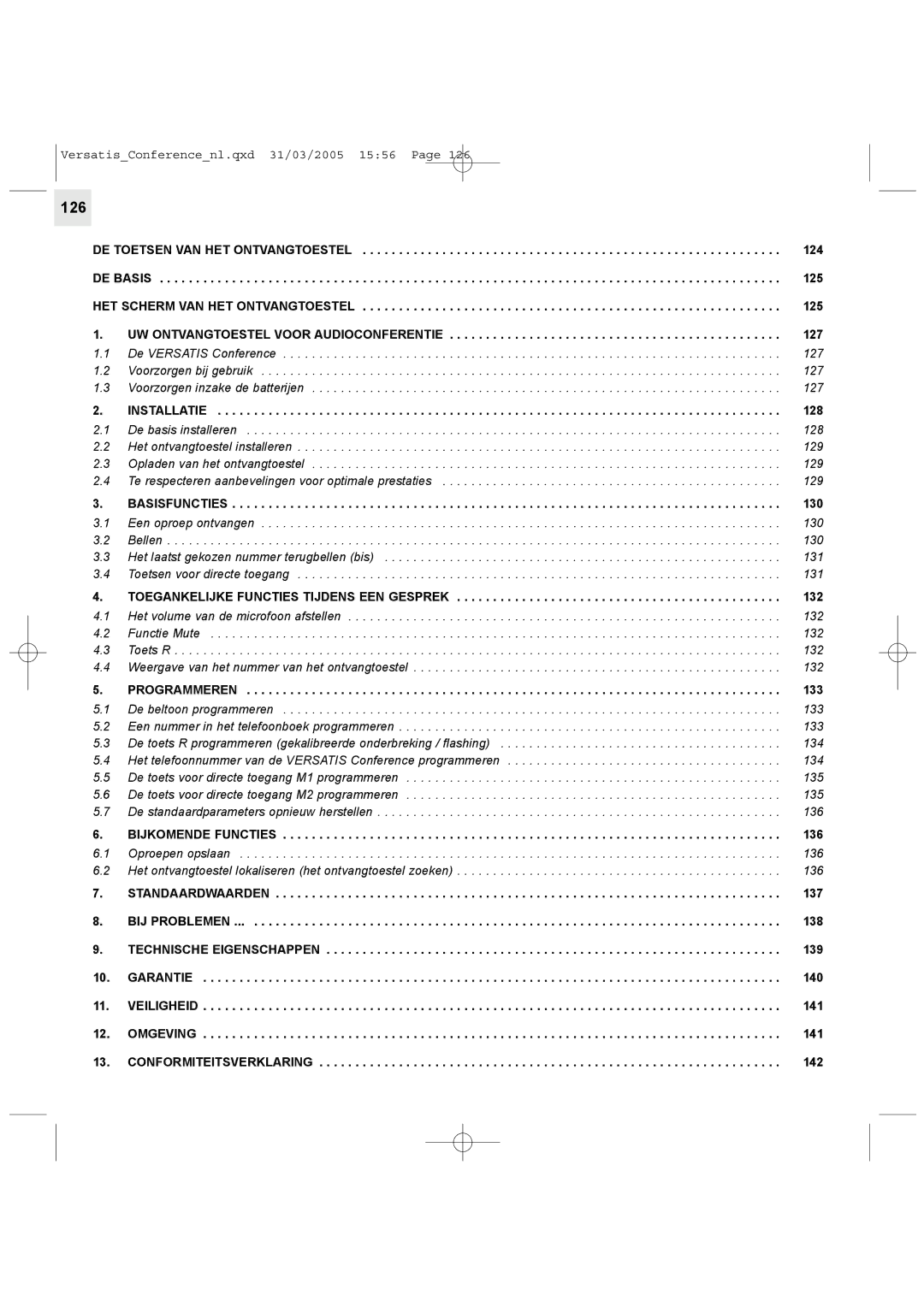 Alcatel Carrier Internetworking Solutions Conference Phone manual 126 