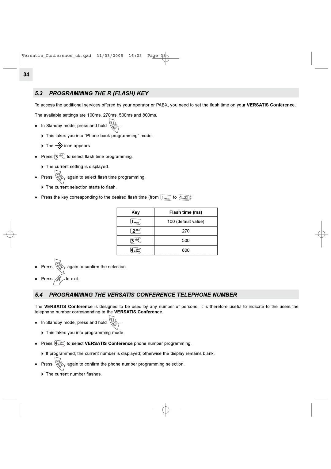 Alcatel Carrier Internetworking Solutions Conference Phone manual Programming the R Flash KEY, Key 