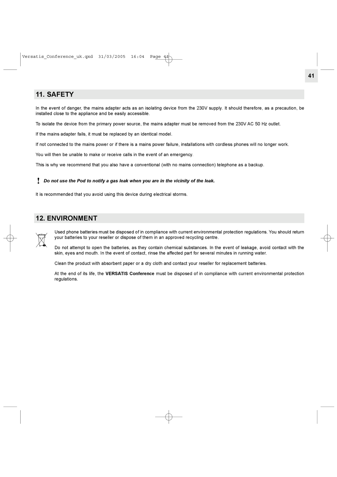 Alcatel Carrier Internetworking Solutions Conference Phone manual Safety, Environment 