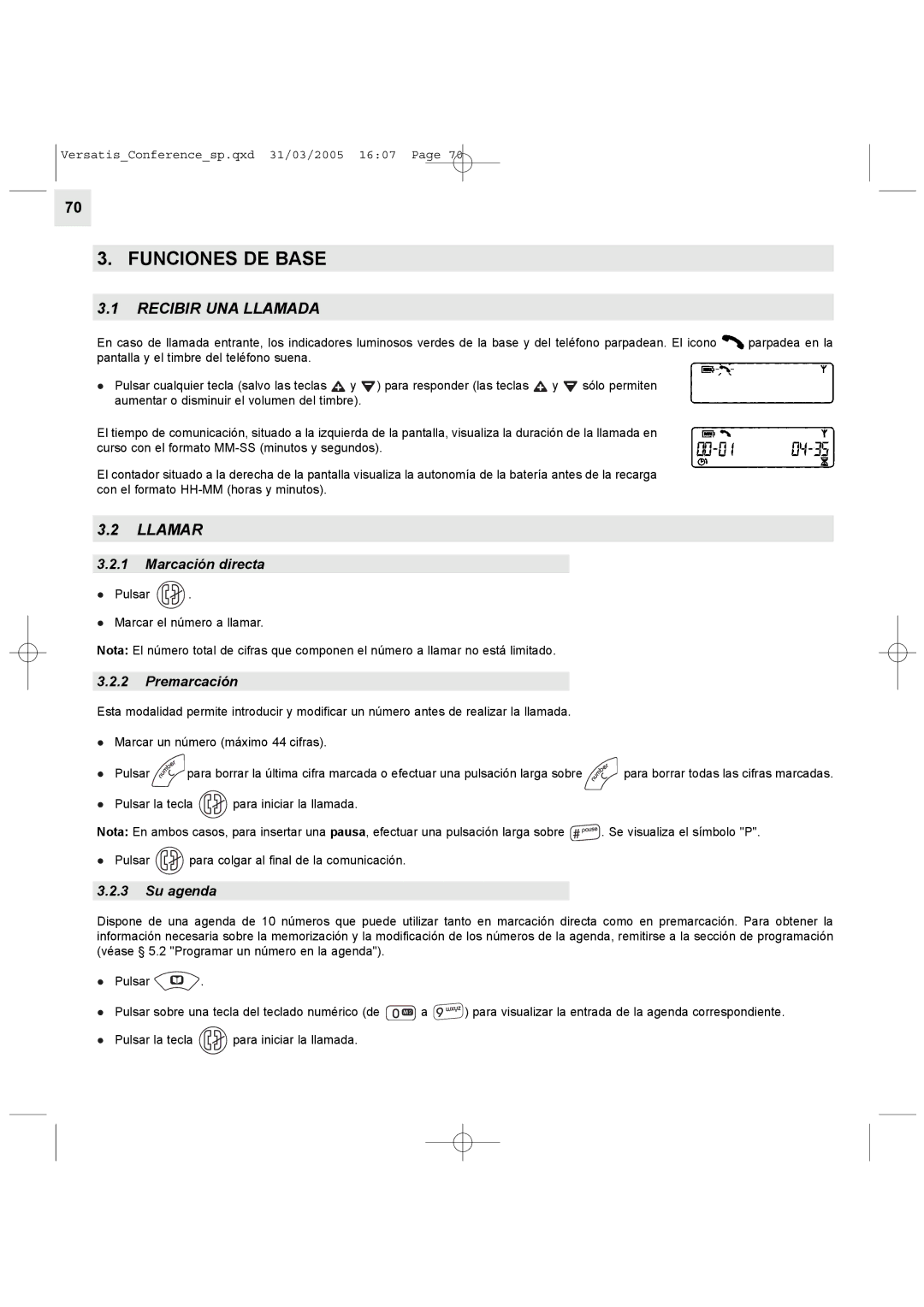 Alcatel Carrier Internetworking Solutions Conference Phone manual Funciones DE Base, Recibir UNA Llamada, Llamar 