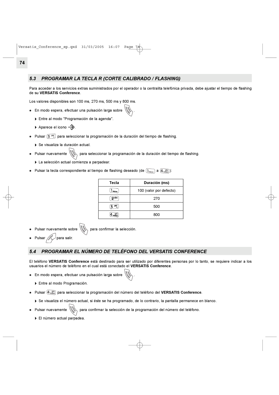 Alcatel Carrier Internetworking Solutions Conference Phone manual Programar LA Tecla R Corte Calibrado / Flashing 