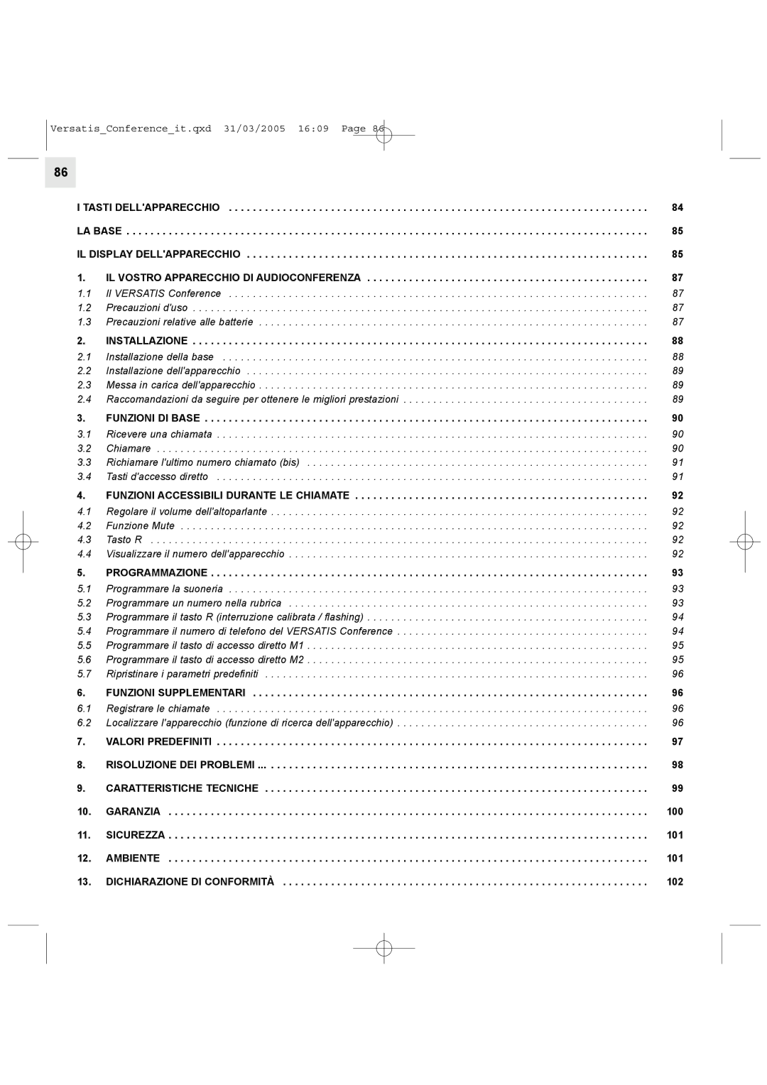 Alcatel Carrier Internetworking Solutions Conference Phone manual Funzioni Supplementari 