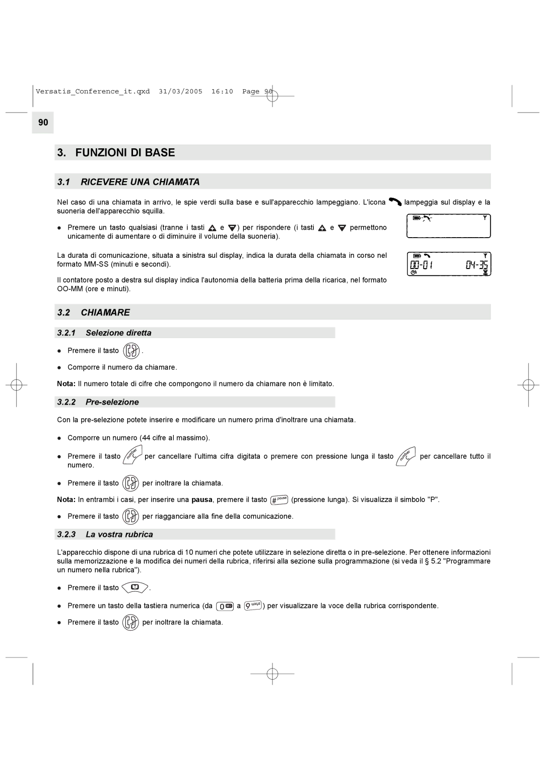 Alcatel Carrier Internetworking Solutions Conference Phone manual Funzioni DI Base, Ricevere UNA Chiamata, Chiamare 