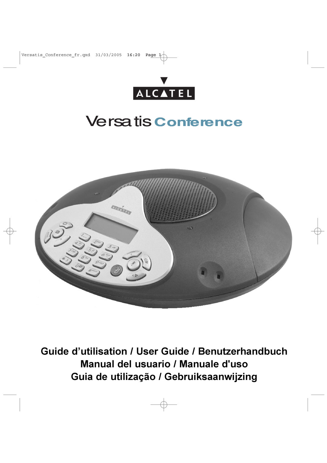 Alcatel Carrier Internetworking Solutions Conference Phone manual VersatisConferencefr.qxd 31/03/2005 1620 Page 