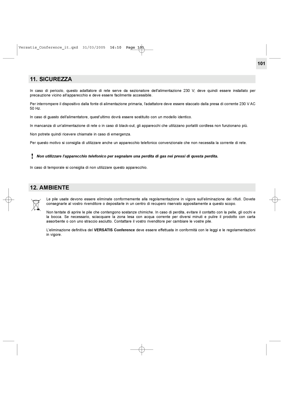 Alcatel Carrier Internetworking Solutions Conference Phone manual Sicurezza, Ambiente 