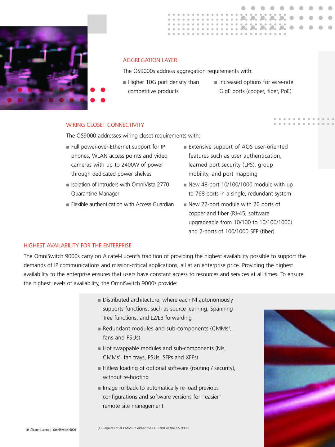Alcatel Carrier Internetworking Solutions OmniSwitch 9000 manual Aggregation Layer, Wiring Closet Connectivity 