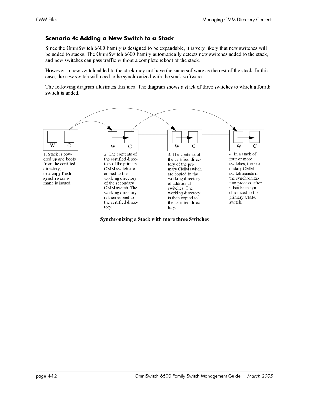 Alcatel Carrier Internetworking Solutions omniswitch manual Scenario 4 Adding a New Switch to a Stack 