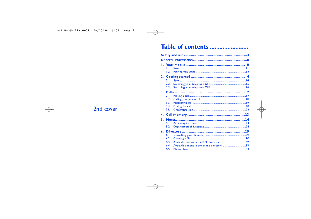 Alcatel Carrier Internetworking Solutions Onetouch 156, Onetouch 155 technical specifications Table of contents 