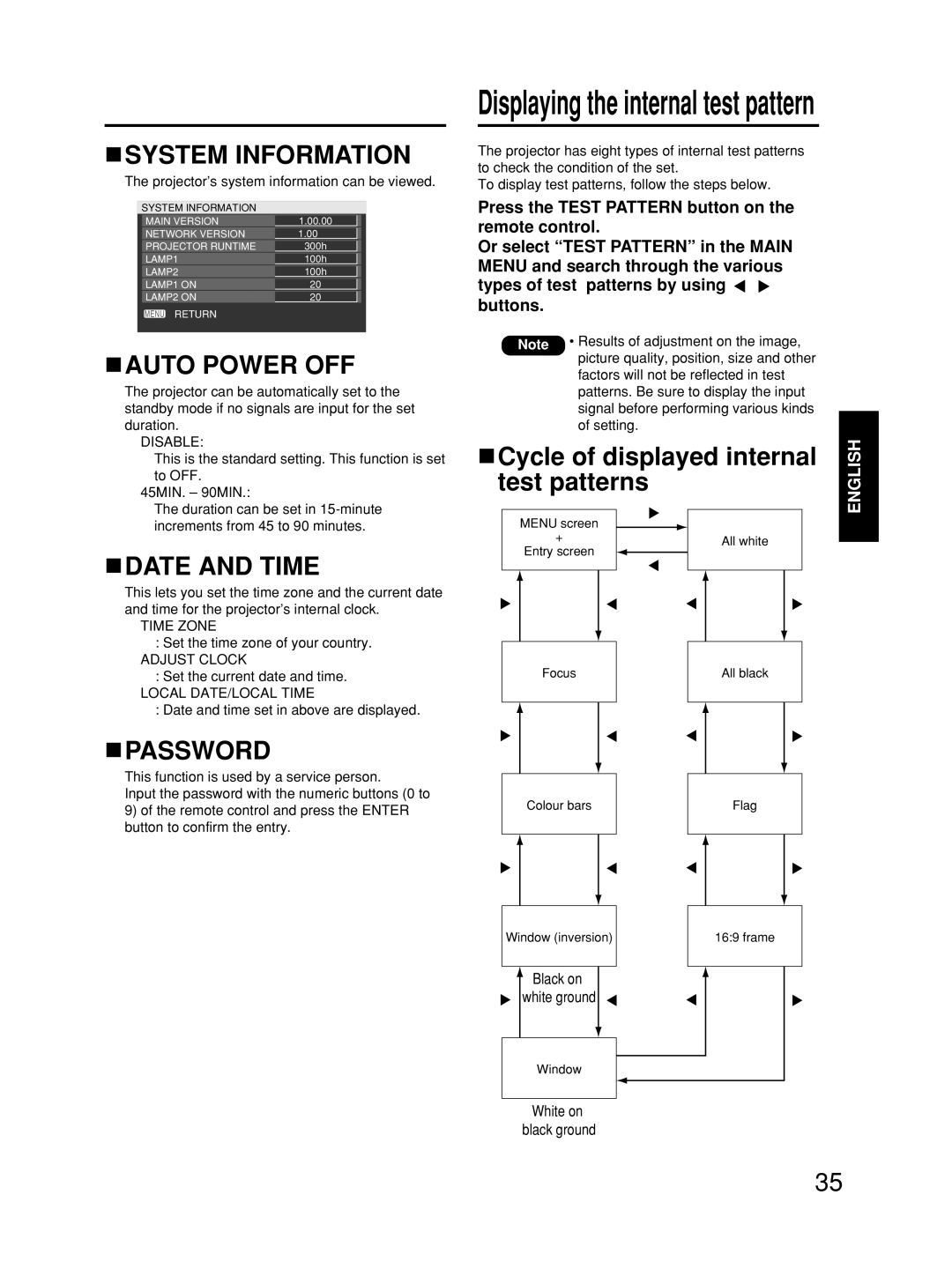 Alcatel Carrier Internetworking Solutions TQBJ0223 manual System Information, Auto Power OFF, Date and Time, Password 