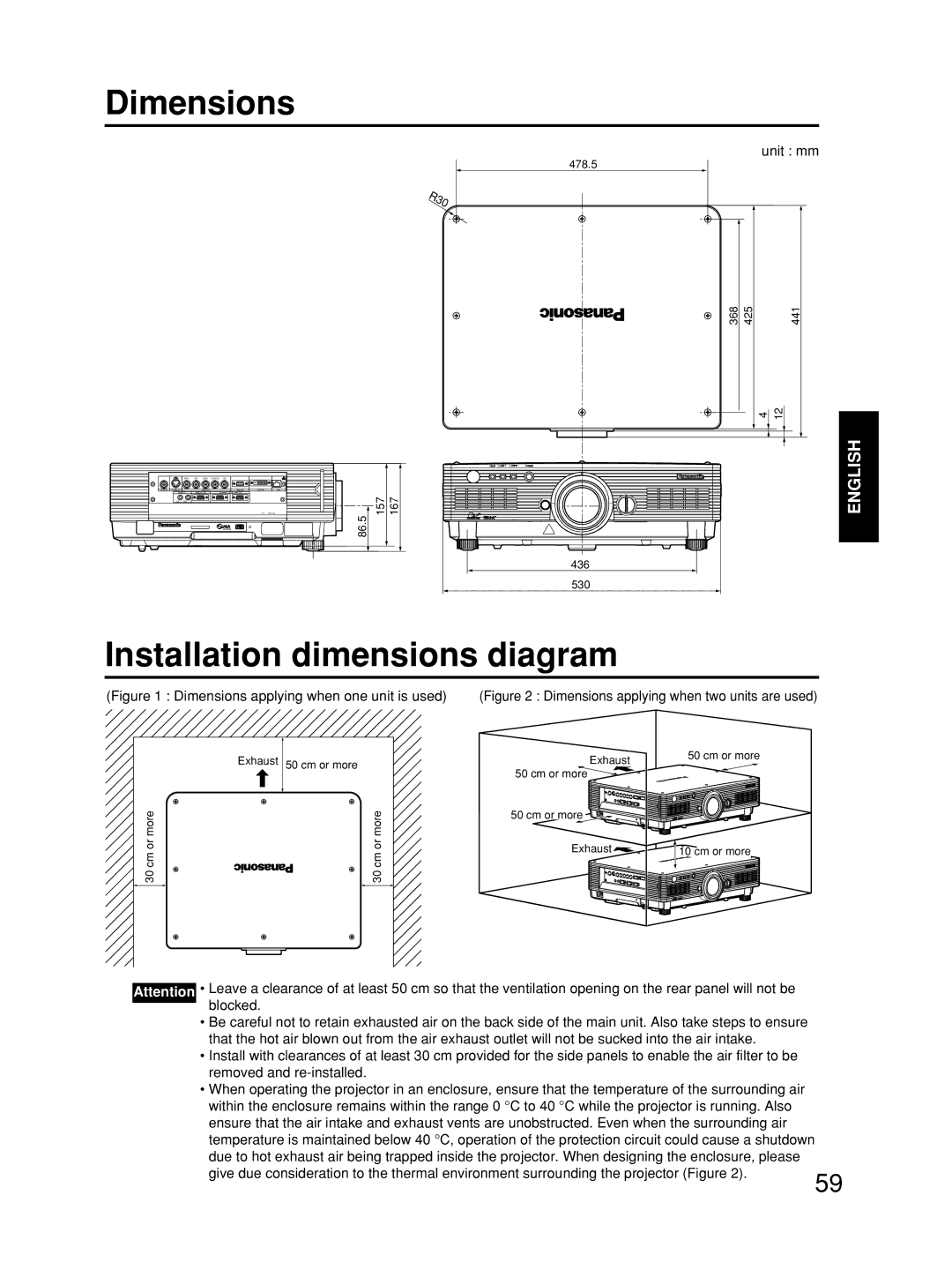 Alcatel Carrier Internetworking Solutions TQBJ0223 manual Dimensions, Installation dimensions diagram, Unit mm 