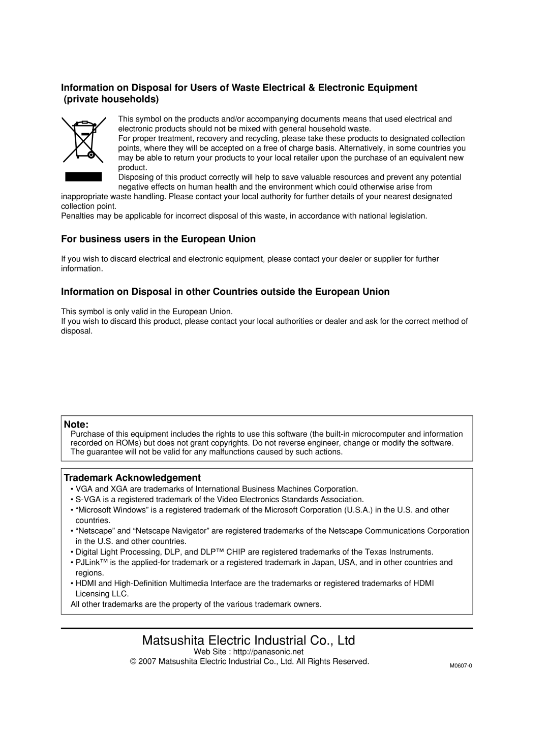 Alcatel Carrier Internetworking Solutions TQBJ0223 For business users in the European Union, Trademark Acknowledgement 