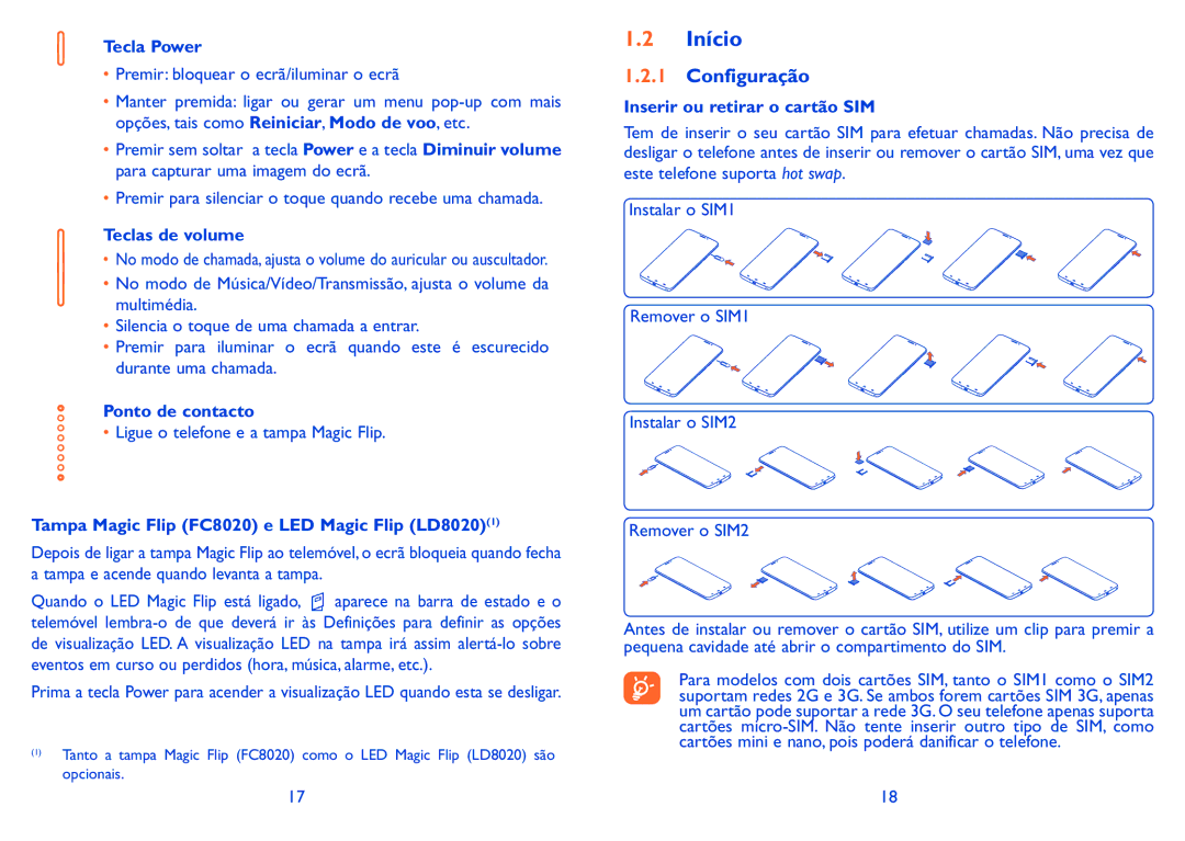 Alcatel HERO manual Início, Configuração 