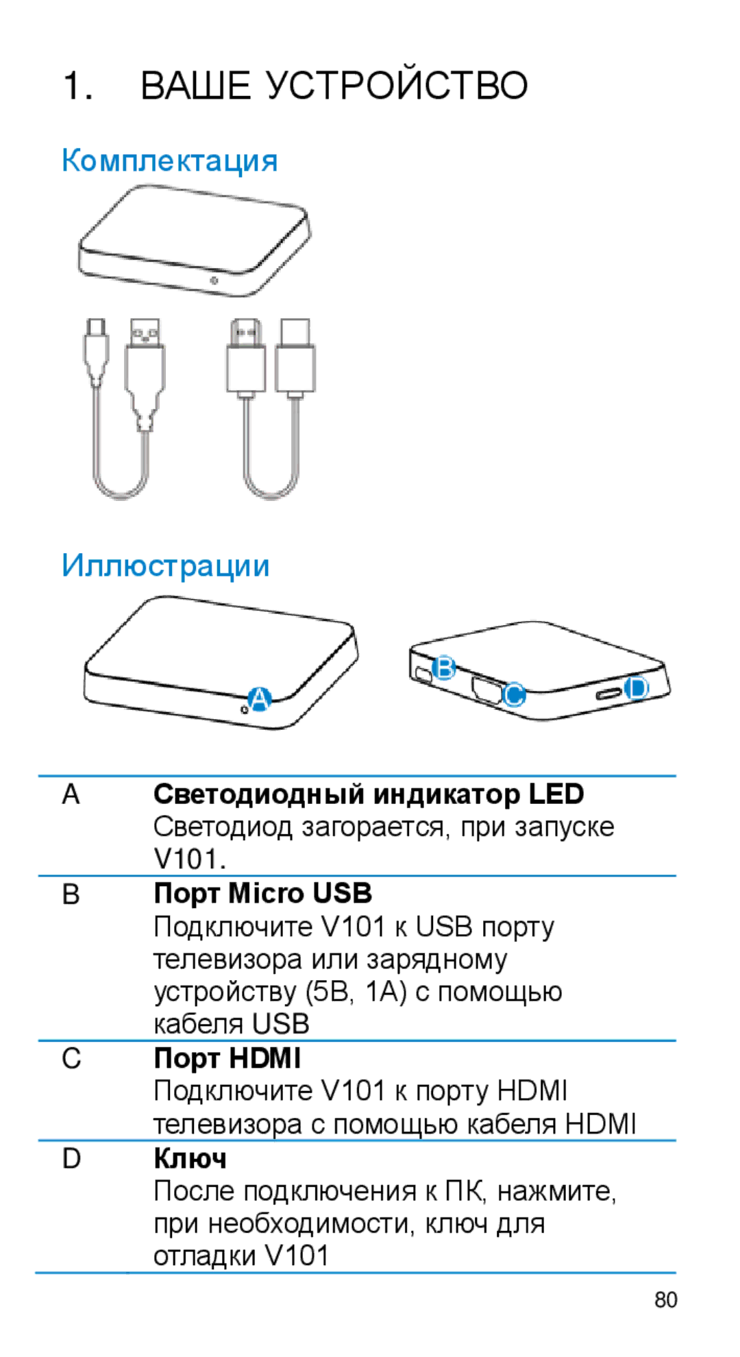 Alcatel Home V101 manual Ваше Устройство, Комплектация Иллюстрации 