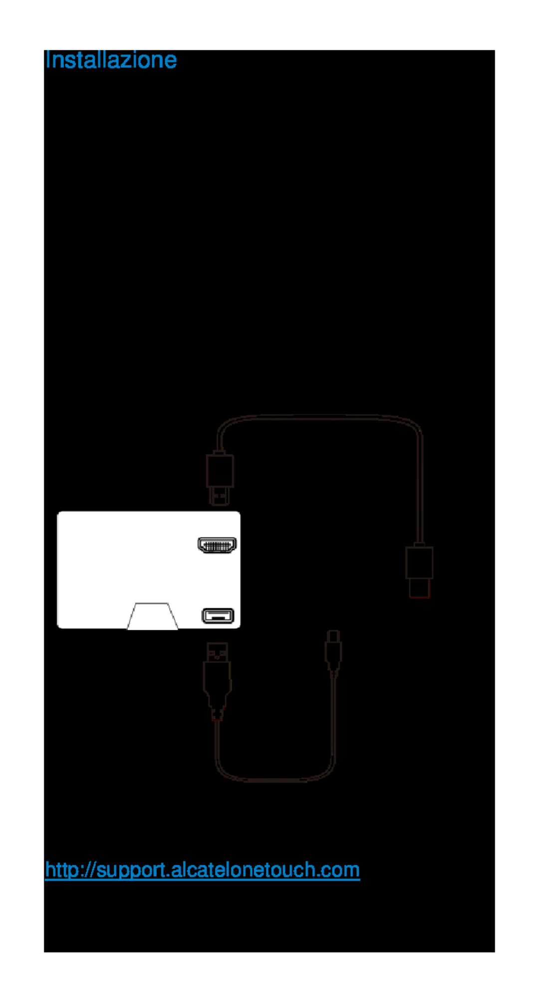 Alcatel Home V101 manual Collegamento del cavo HDMI, Collegamento del cavo USB, Installazione dell’app TV Link 