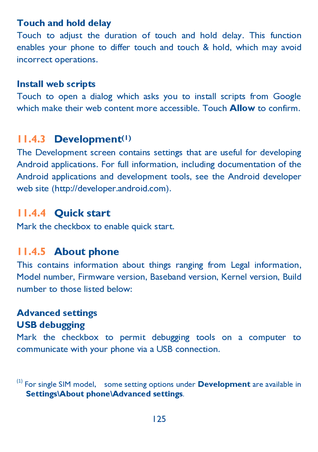 Alcatel IDOL ULTRA manual Development1, Quick start, About phone 