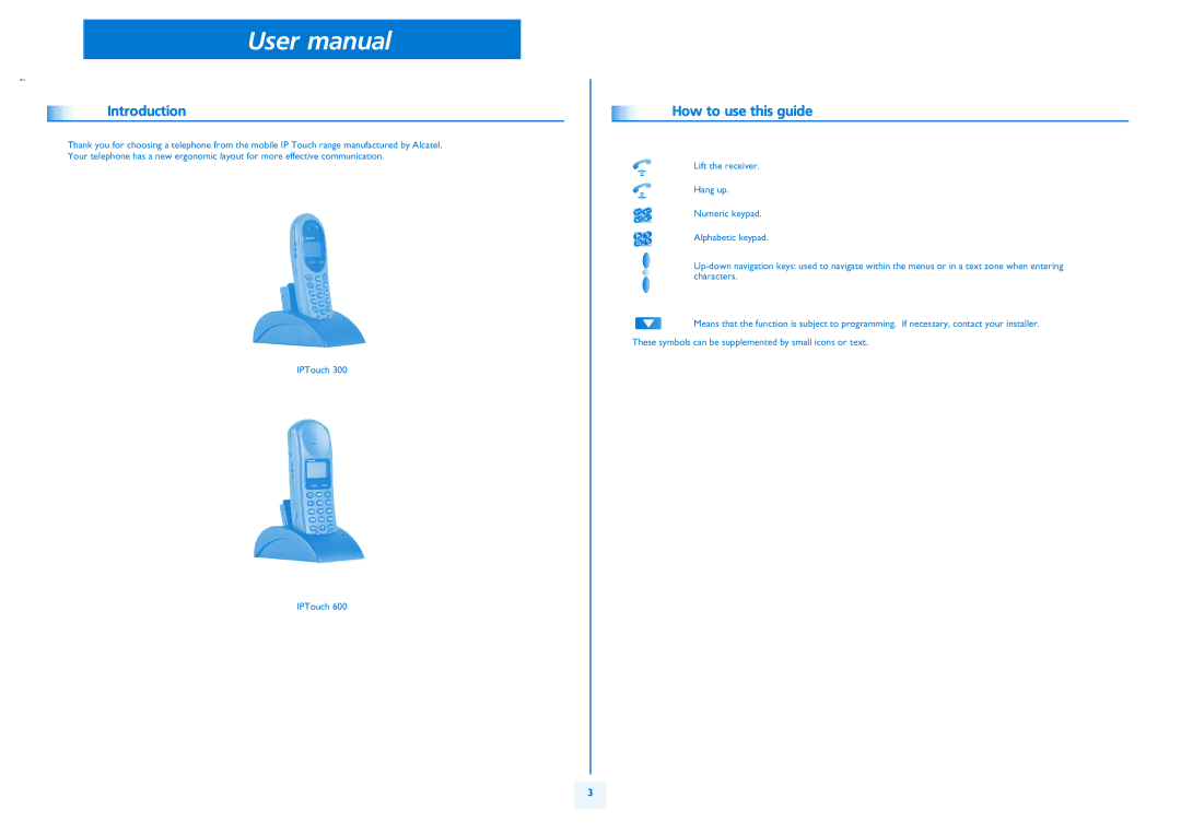 Alcatel IPTOUCH 300 manual Introduction, How to use this guide 