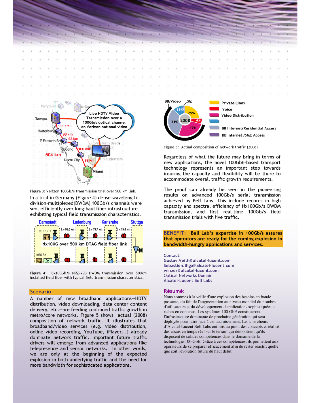 Alcatel-Lucent 100 GbE manual Scenario, Ladenburg Karlsruhe 