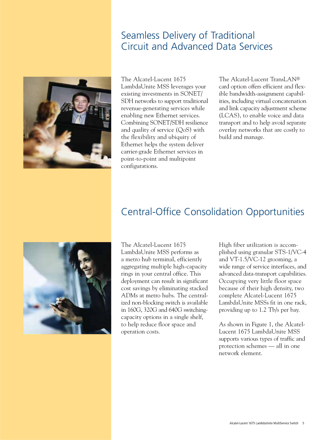 Alcatel-Lucent 1675 manual Central-Office Consolidation Opportunities 