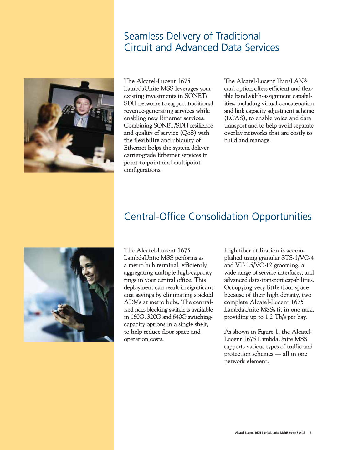 Alcatel-Lucent 1675 manual Central-Office Consolidation Opportunities 