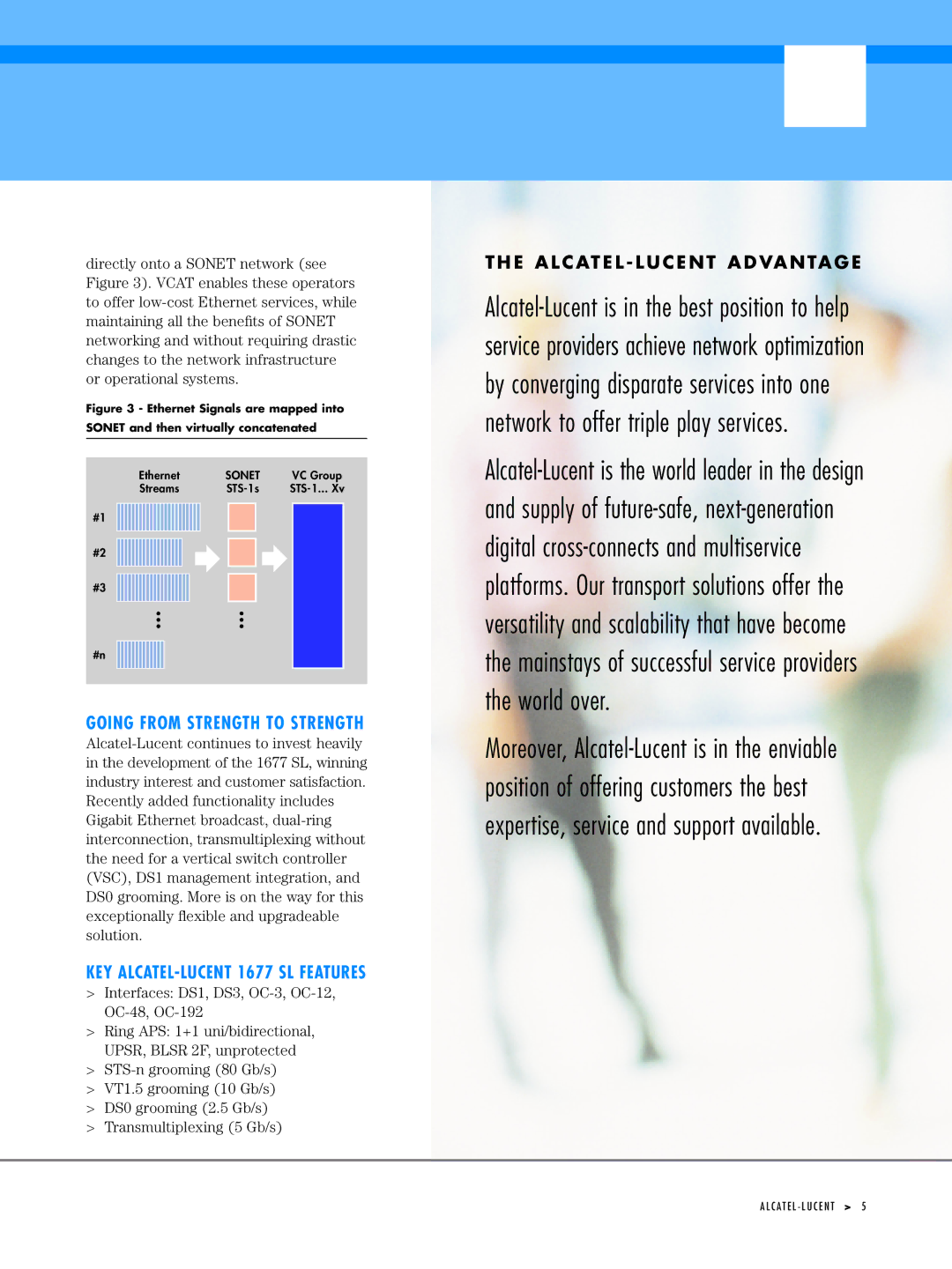 Alcatel-Lucent manual Going from Strength to Strength, KEY ALCATEL-LUCENT 1677 SL Features 