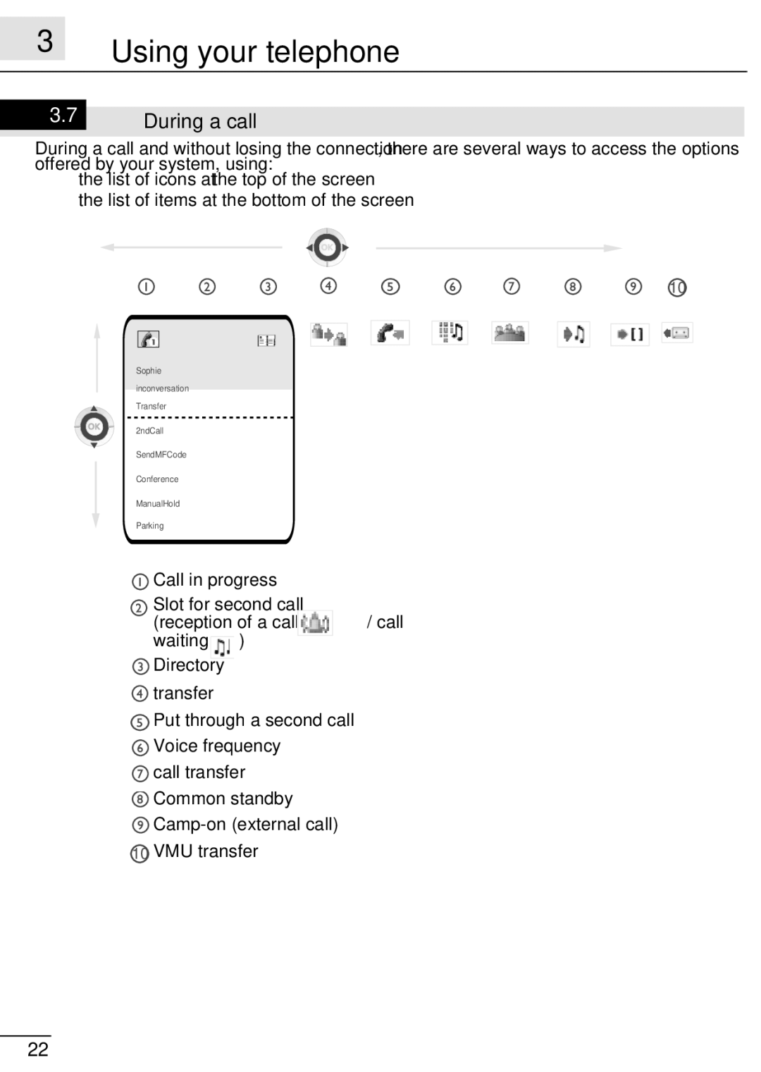 Alcatel-Lucent 300, 400 manual During a call 