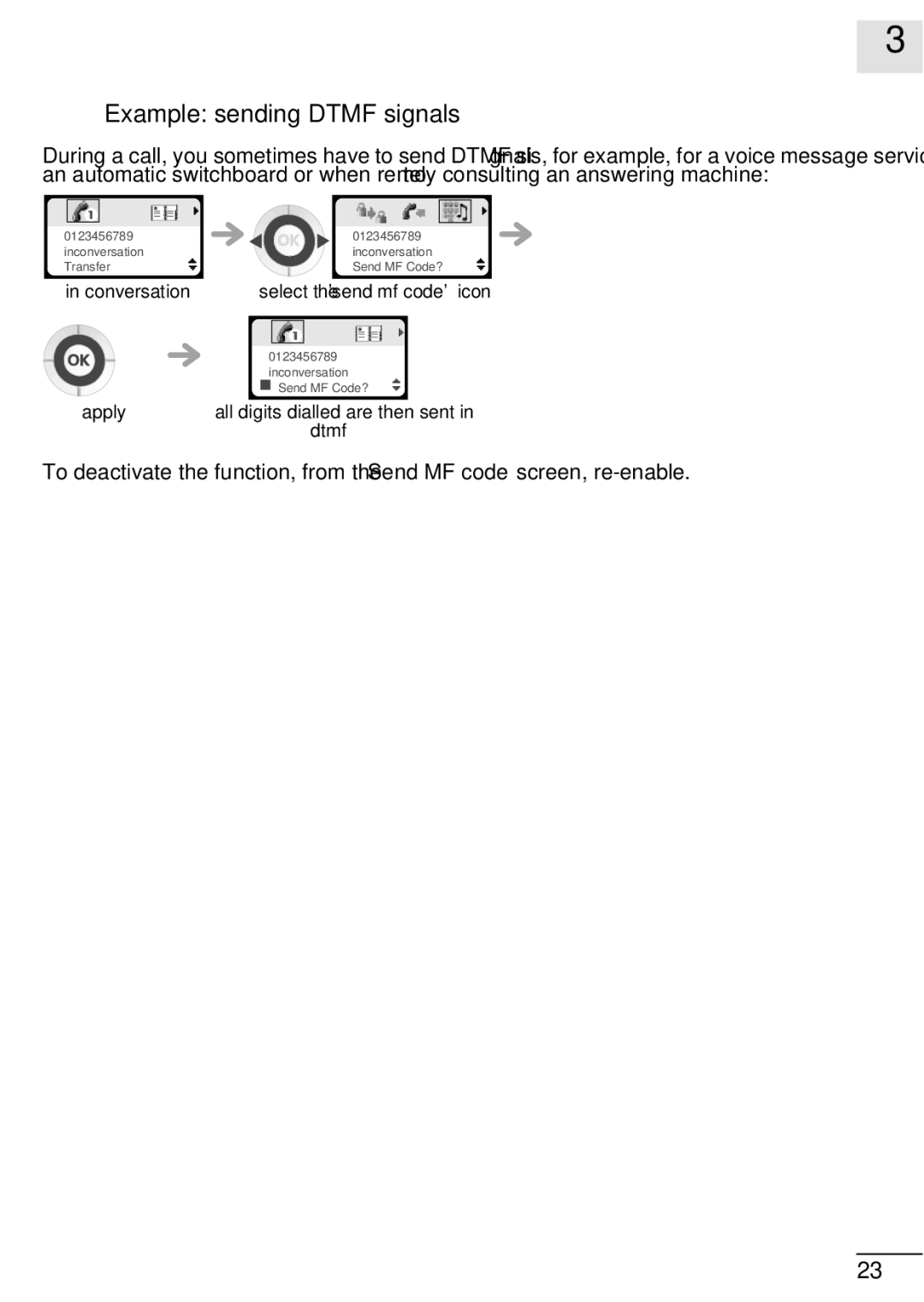 Alcatel-Lucent 400, 300 manual Example sending Dtmf signals 