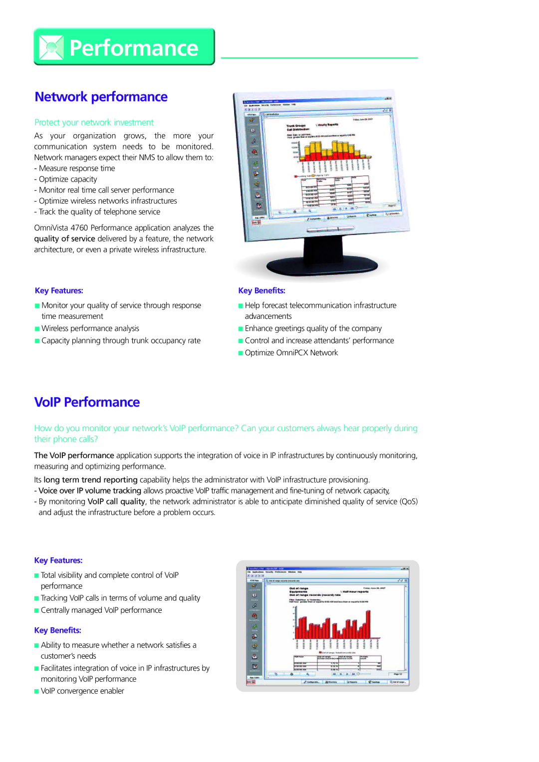 Alcatel-Lucent 4760 manual Network performance, VoIP Performance 