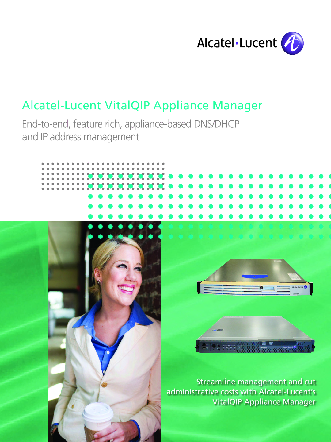 Alcatel-Lucent 5000 manual Alcatel-Lucent VitalQIP Appliance Manager 