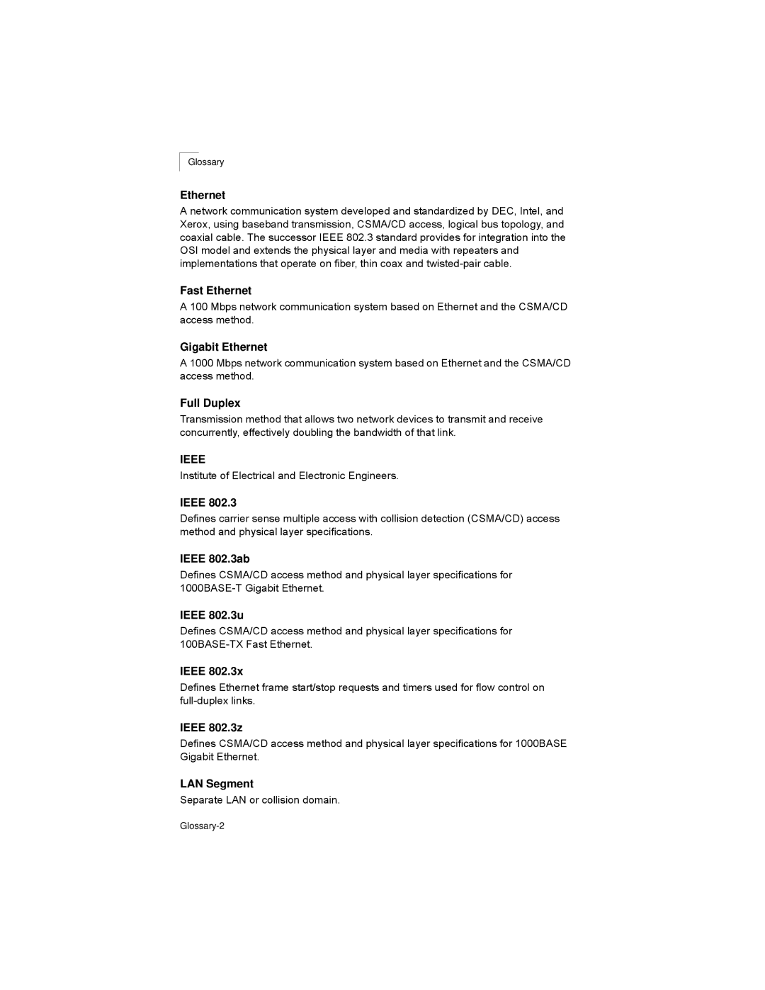 Alcatel-Lucent 6300-24 manual Glossary-2 